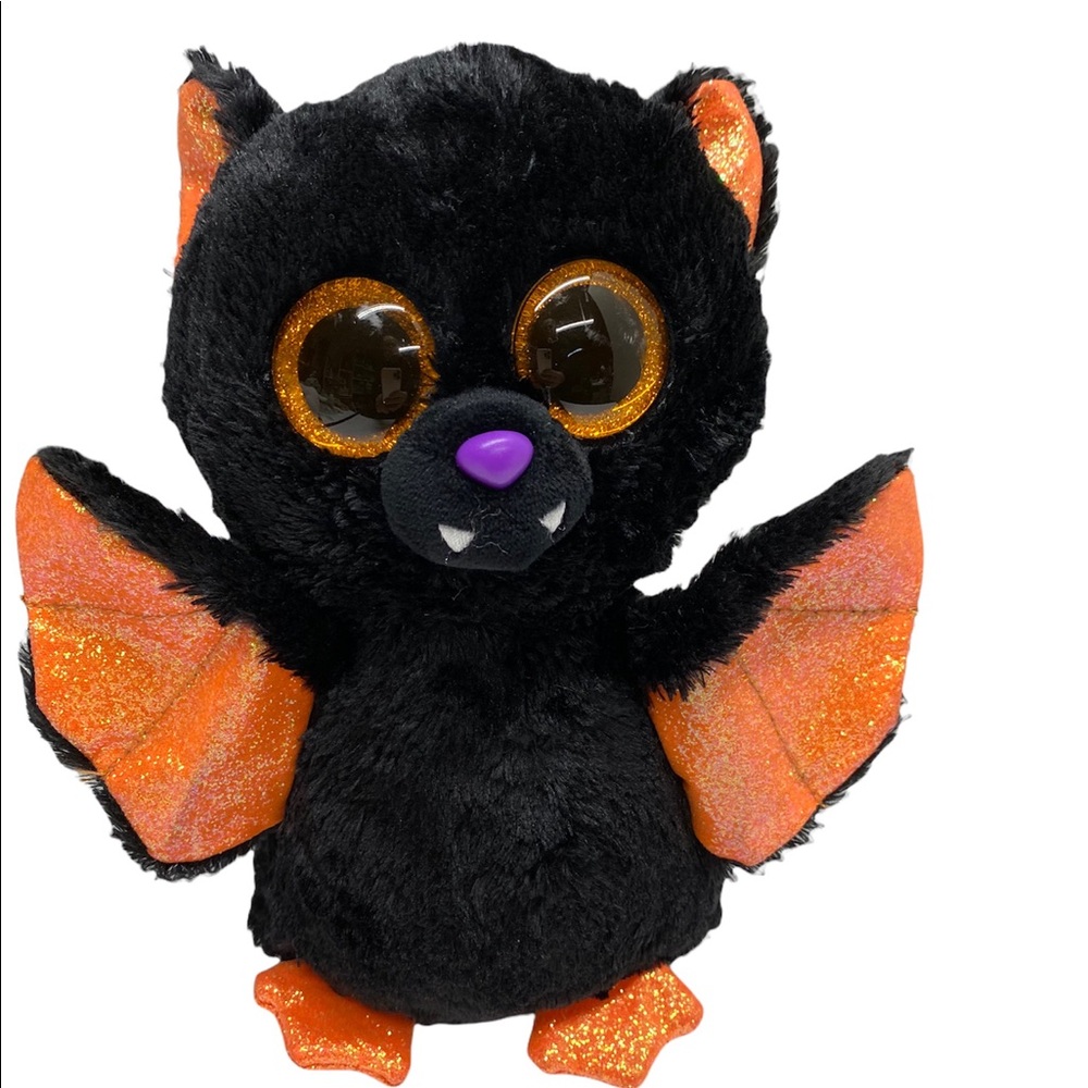 Ty Beanie Babies Medium TY Boo 9 inches Echo the bat pre owned Black and orange